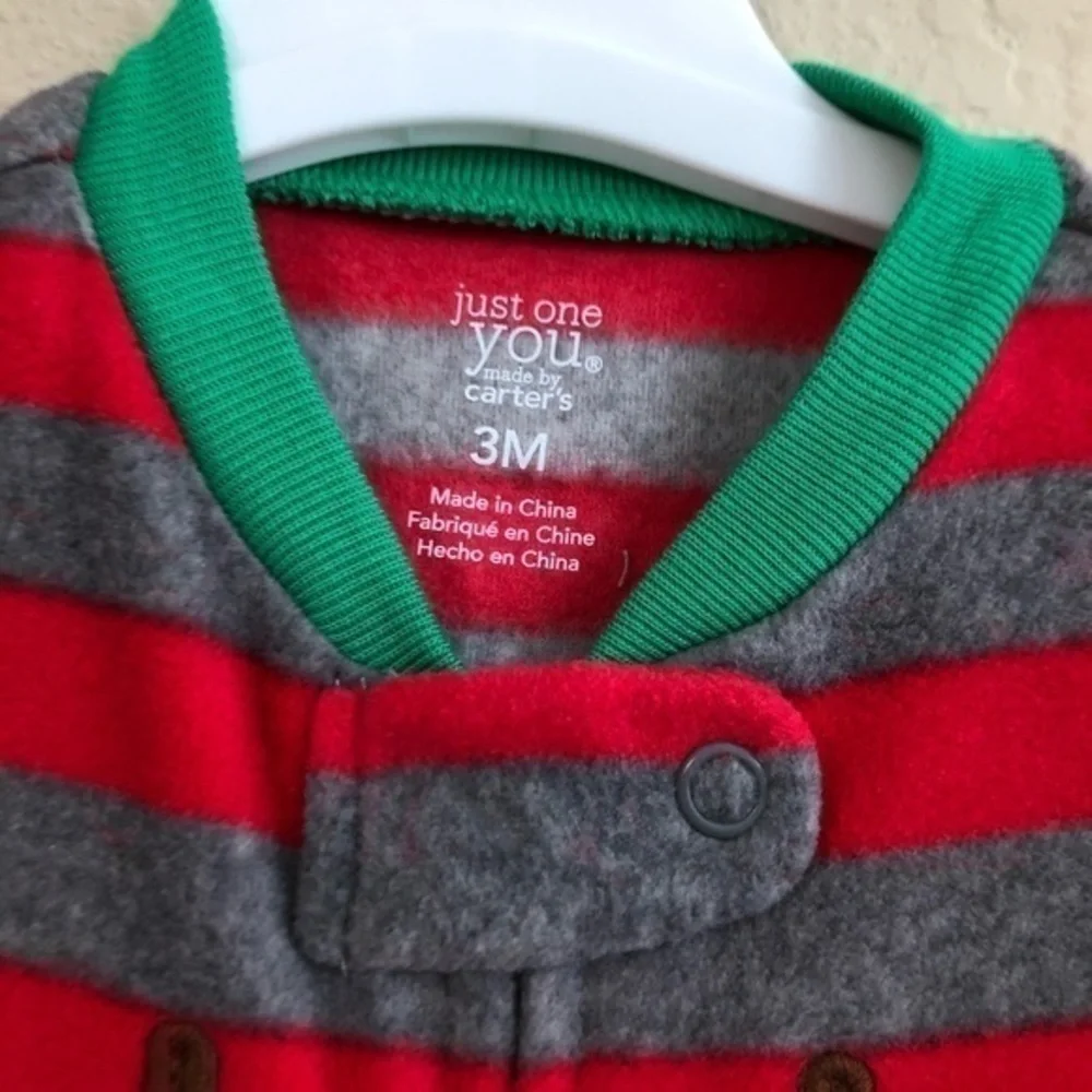 Carter’s Reindeer Fleece Sleep N Play Romp…